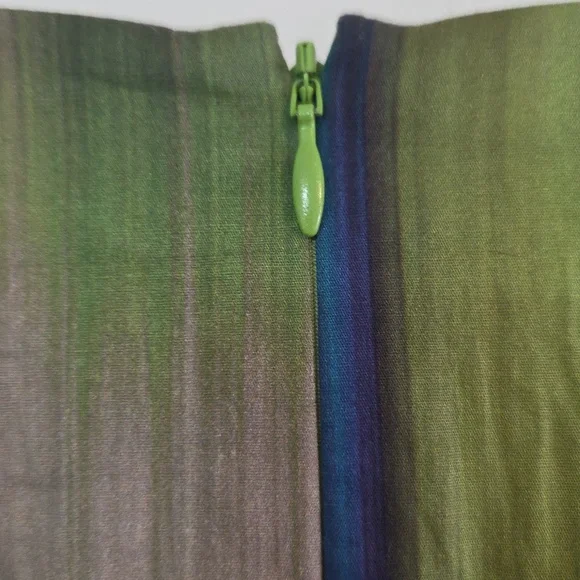 Lafayette 148 watercolour cotton wrap waist sheath dress Sz 14 - Picture 8 of 8